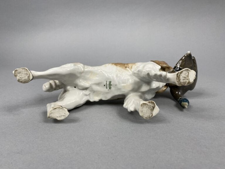 ROSENTHAL - Deux sujets en porcelaine émaillée polychrome figurant un canard et…