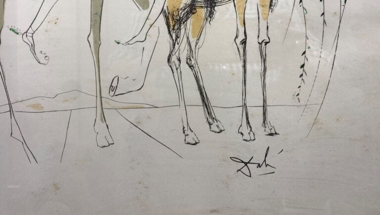 Salvador DALI (1904-1989), d'après - Personnages à cheval - Lithographie en cou…