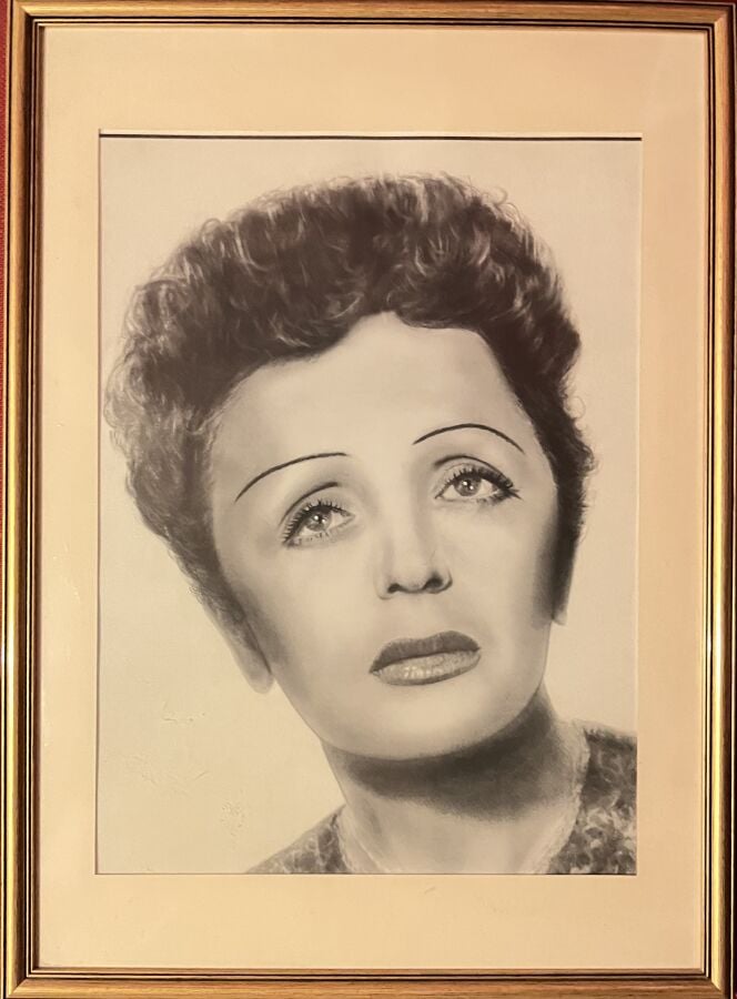 Suite de 17 tirages photographiques en noir et blanc (portraits Gabin, Piaf...)…