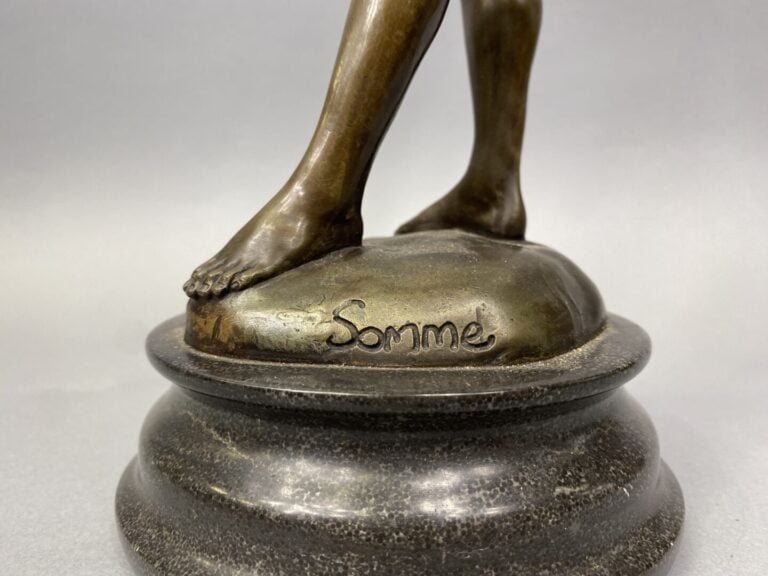 Théophile François SOMME (1871-1952), d'après - Enfant se tenant debout - Sculp…