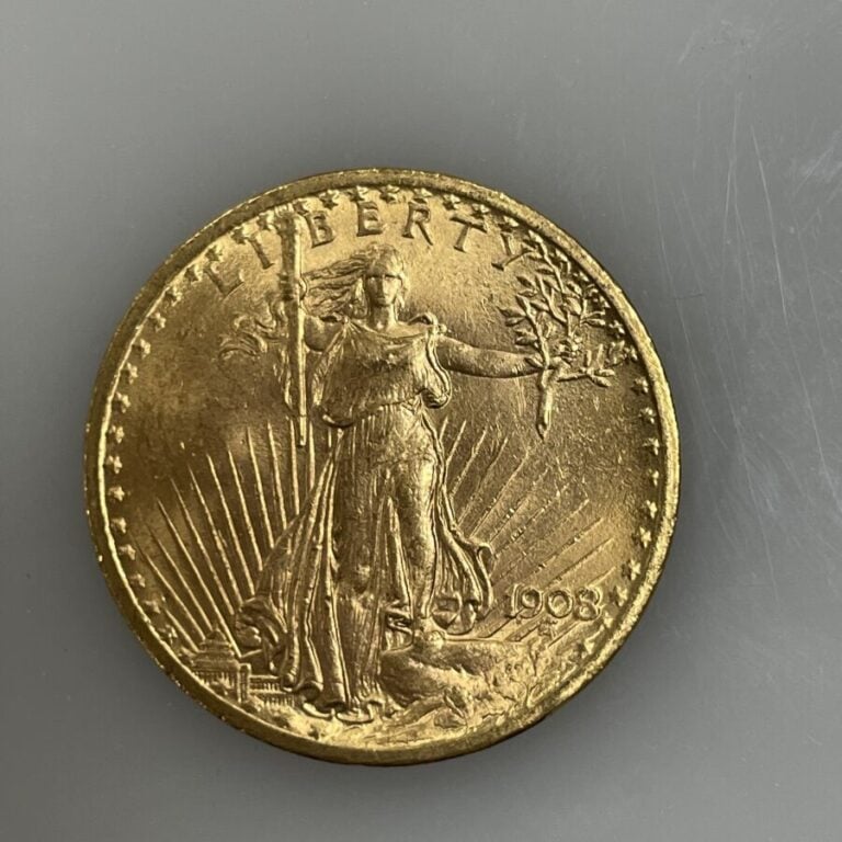 Une pièce de 20 Dollars en or (900‰) Saint-Gaudens " Double Eagle" - 1908 - 33.…