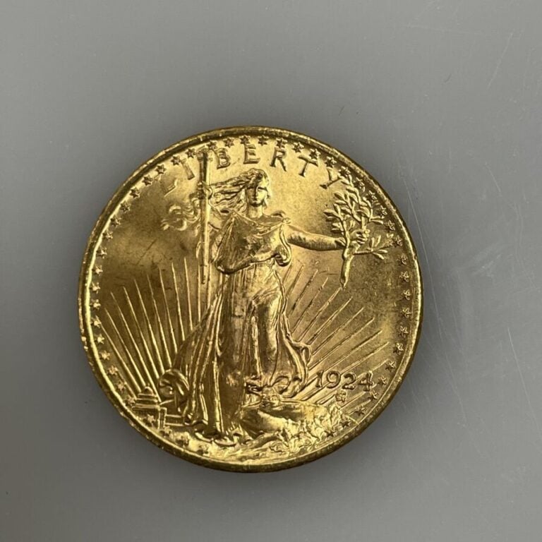 Une pièce de 20 Dollars en or (900‰) Saint-Gaudens " Double Eagle" - 1924 - 33.…