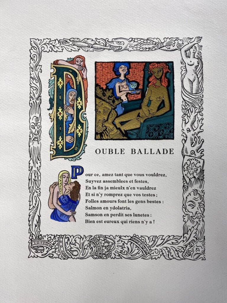 VILLON (François) : - Ballades de maîstre François VILLON - Illustrations de Lu…