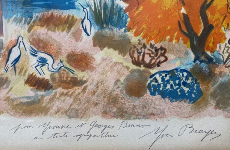 Yves BRAYER (1907-1990) - Chevaux en Camargue - Lithographie, signée en bas à d…