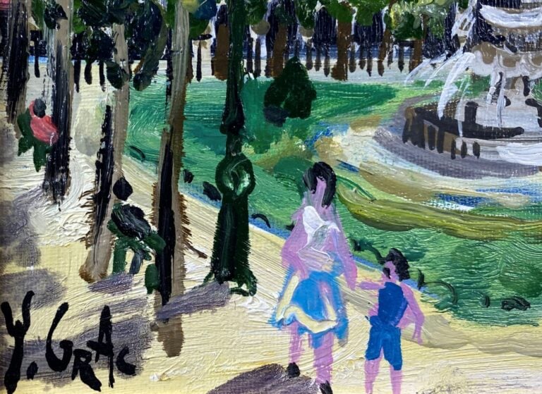 Yvon GRAC (1945) - Place des Vosges, Le Marais, Paris - Huile sur toile, signée…