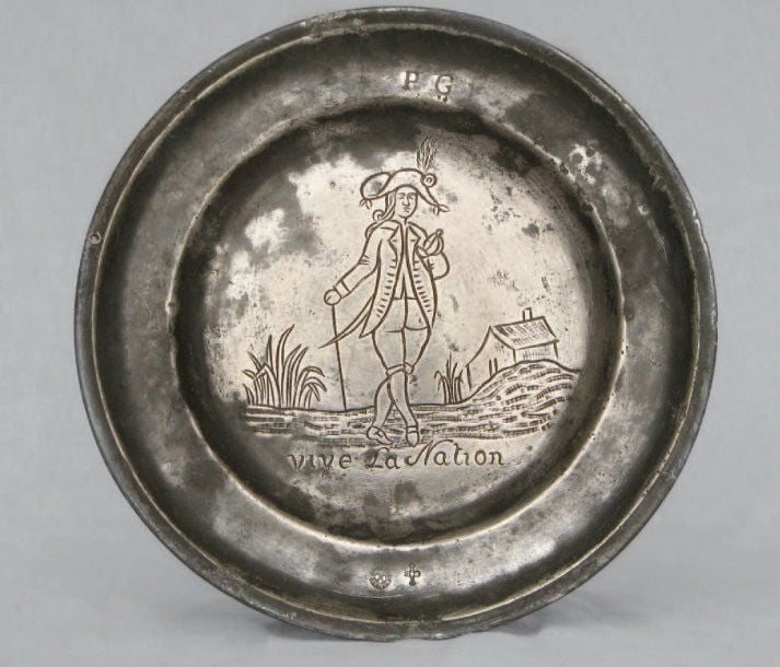 1 ASSIETTE, poinçon de François de Barry, maître à Chartres en 1712, Dia