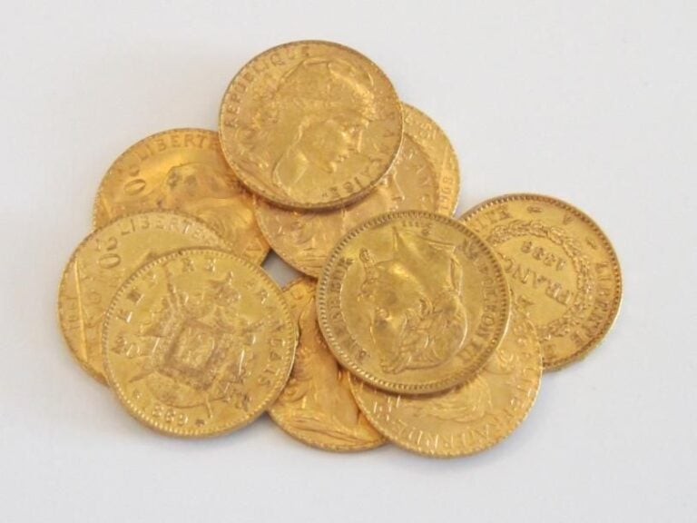 10 PIÈCES de 20 francs or
