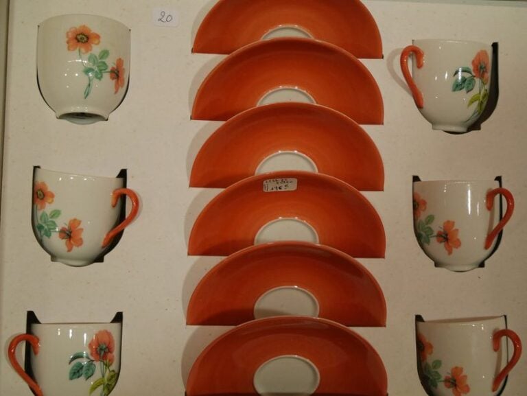 2 coffrets de 6 tasses à café Jammet Seignolles