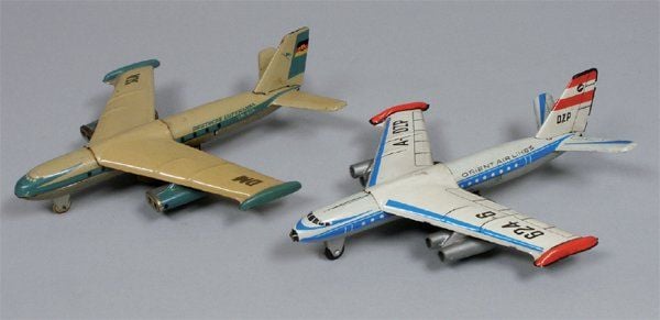 2 lots DM SCA Lufthansa BA - ADEI - VEB - Allemagne de l'Est - vers 1950 - tôle peinte - méc