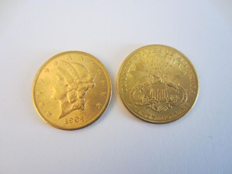 2 pièces de 20 dollars or (1904)