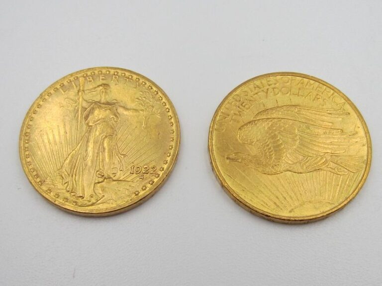 2 pièces de 20 $ or