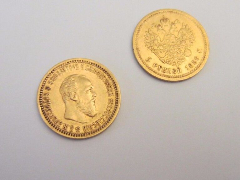 2 pièces de 5 roubles, Alexandre III (1889 et 1890)