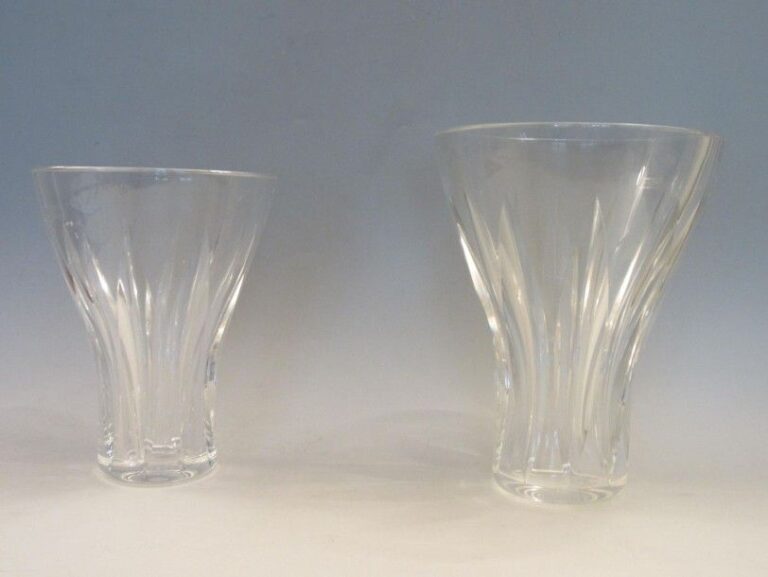2 Vases en cristal taillé simpl