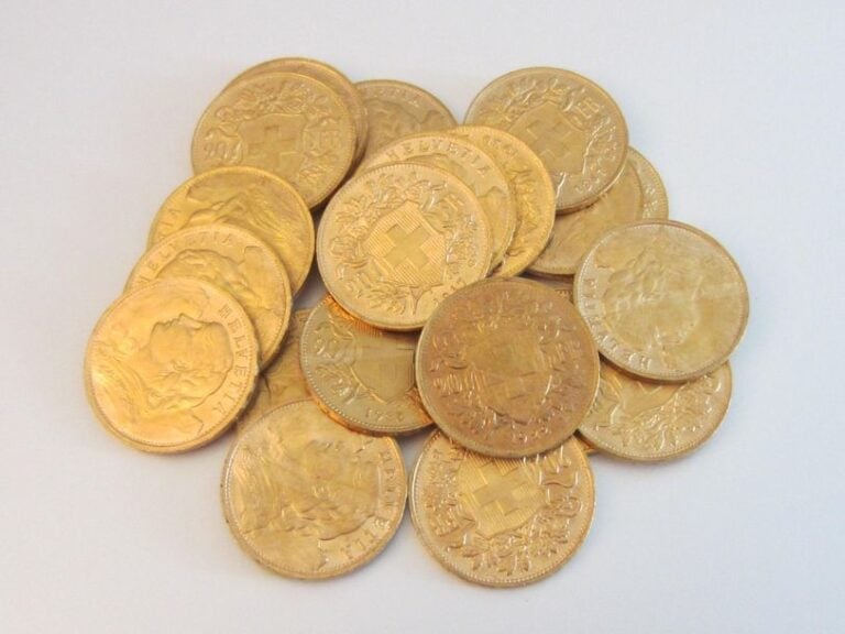 20 pièces de 20 francs suisses or «Vrénéli»