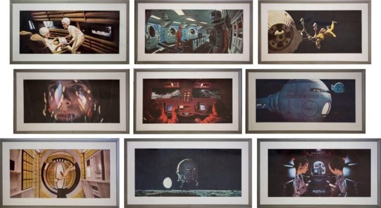 2001 l'Odyssée de l'espace Lot de 10 lithographies originales encadrées - édition italienne Rotolino 1968 Italie