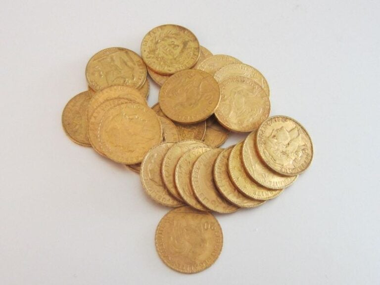 25 pièces de 20 francs or