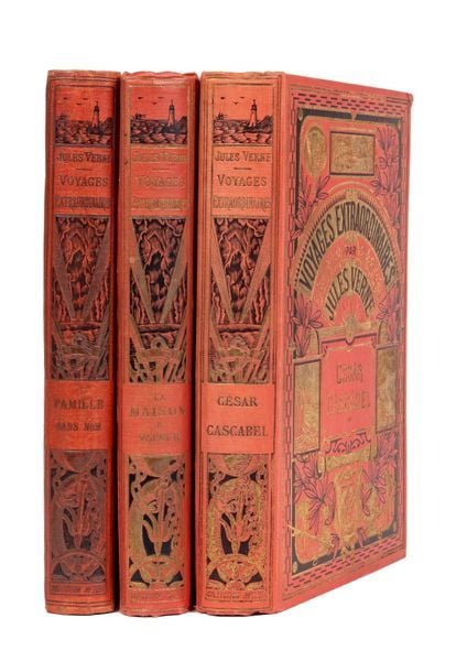 3 volumes Hetzel-Hachette monochromes avec intérieur Hetze