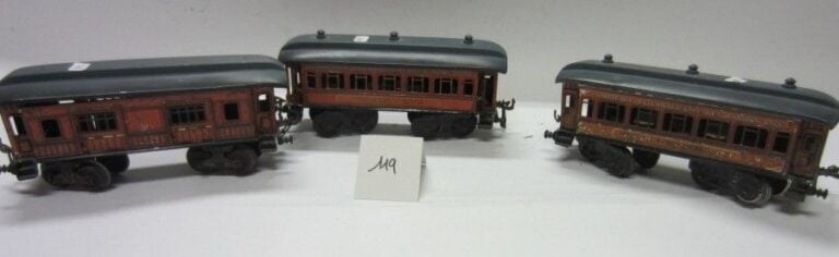 3 Wagons, 1912, en tôle lith