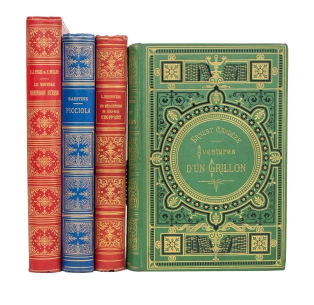 4 cartonnages Hetzel en superbe éta