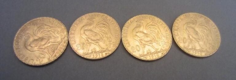 4 Pièces de 20 francs or