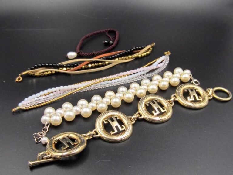 5 bracelets plaqué or