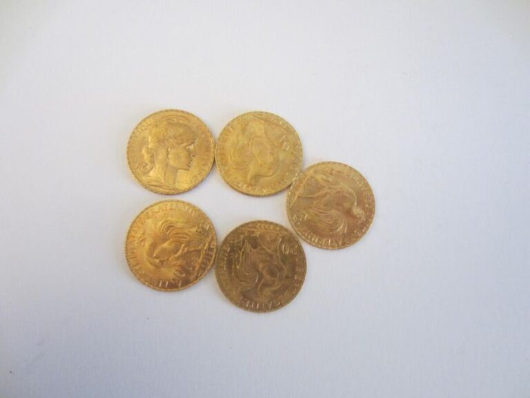 5 pièces de 20 francs or