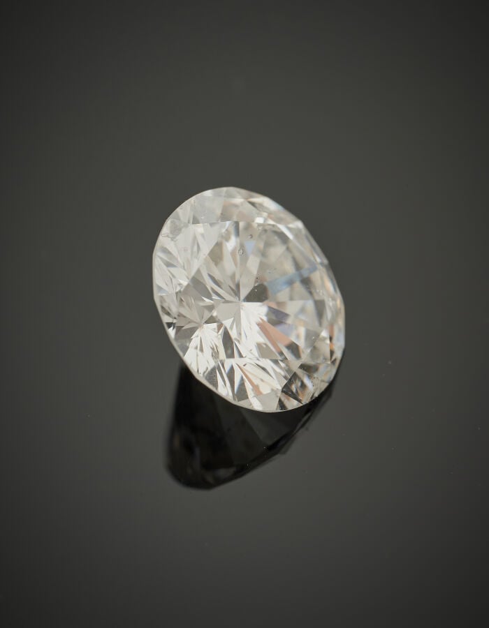 893. BAGUE "solitaire" en platine (950%) serti d'un diamant taille brillant pes…