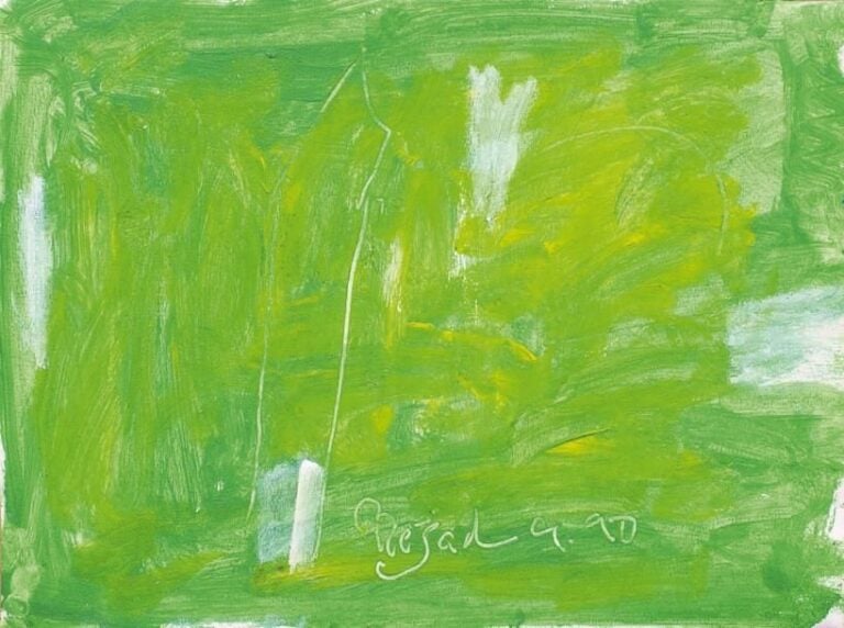 Abstraction 1990 Huile sur papier Signée et datée en bas au milieu 30 x 40 cm Un certificat de Madame Maria Devrim sera remis à l'acquéreur