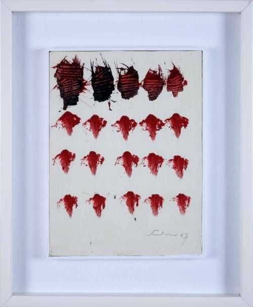 Abstraction en rouge et noir
