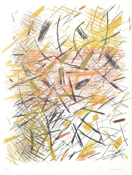 Abstraction Lithographie Contresignée et datée en bas à droite: 69 Justifiée en bas à gauche: 15/75 76 x 55 cm
