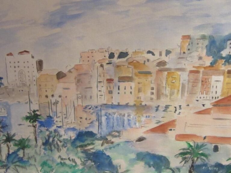 AF Rémy "Le port" aquarelle