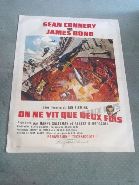 Affiche Française entoilée 120x160 - On ne vit que deux fois - Modèle A - Imprimeur St MARTIN