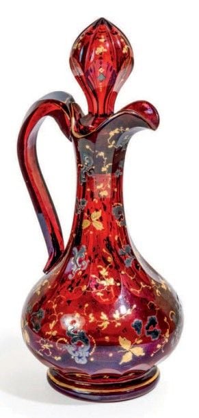 * Aiguière en cristal de Bohême