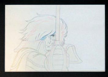 Albator 84 KATSUMATA Tomoharu - TOEI ANIMATION Belle mine de plomb et crayons de couleurs de l'épisode 5 représentant Albato