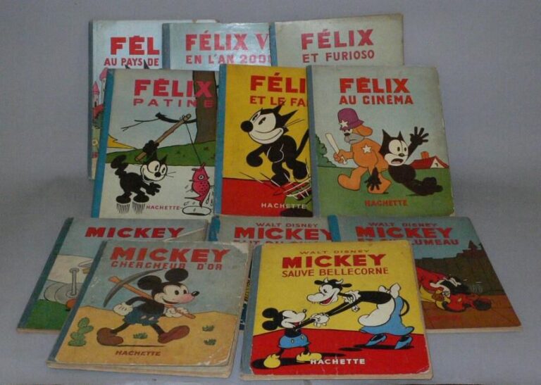 Albums de bandes dessinées: HACHETTE 1931: 5 albums Mickey et 6 albums Félix