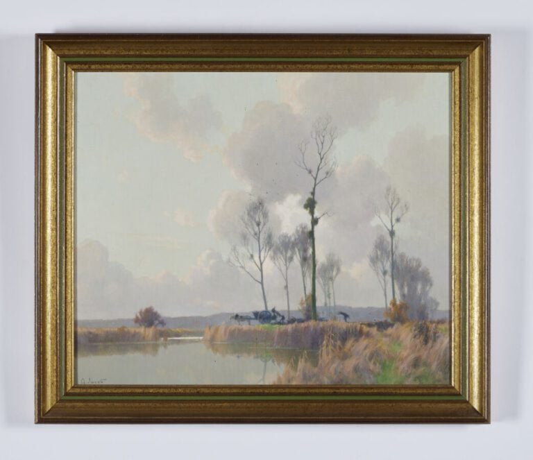 ALEXANDRE JACOB (1876-1972) - « Marécages en Seine-et-Marne » - Huile sur toile…