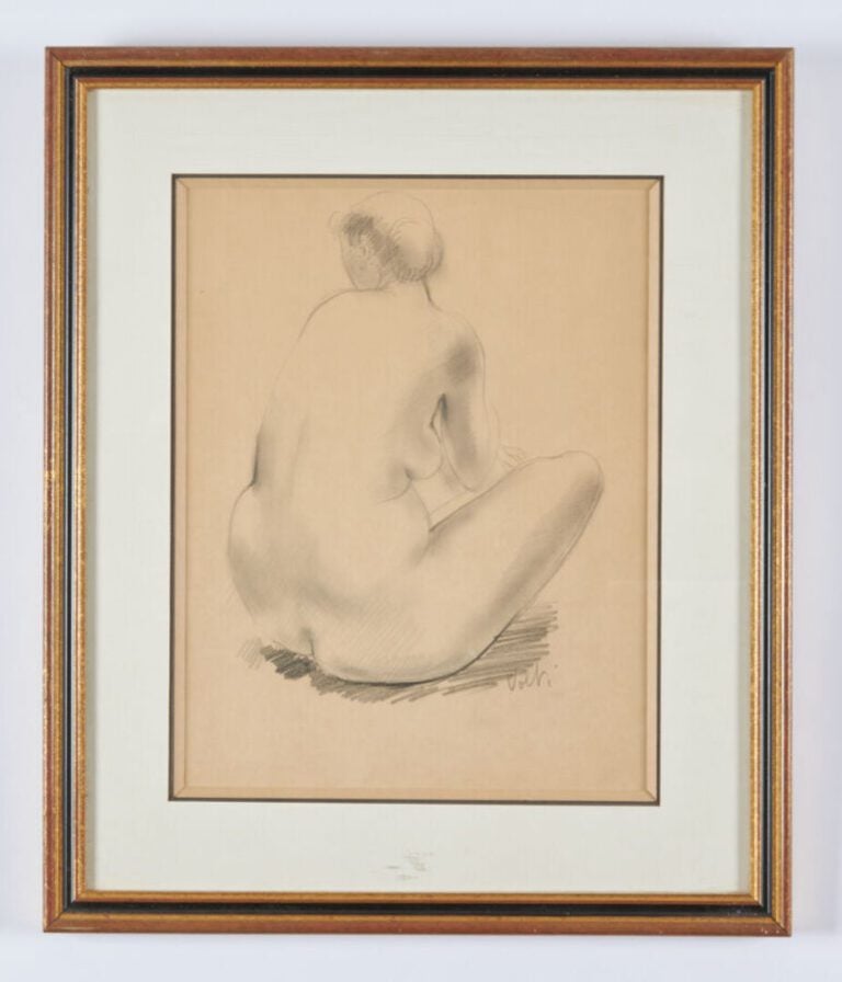 ANTONIUCCI VOLTI (1915-1989) - « Modèle de dos » - Dessin au crayon noir signé…