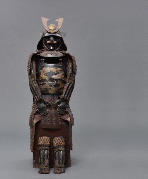Armure de guerrier japonais de style cha'iro'ito okegawa gusok