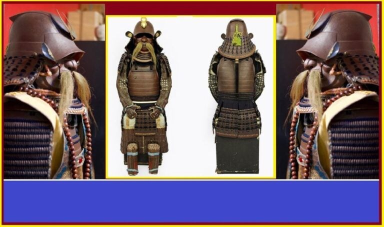 ARMURE DE SAMOURAI DE TYPE TETSU SABI-IRO-NURI OKEGAWA NI-MAI DO GUSOKU, YOROI