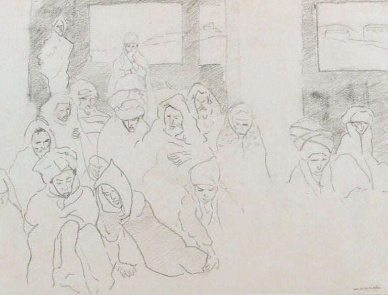 Assemblée de personnages orientaux