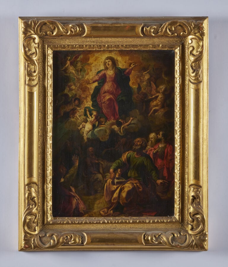 ATTRIBUÉ À FRANS WOUTERS (1612 - 1659) - « L'Assomption de la Vierge » - Cuivre…