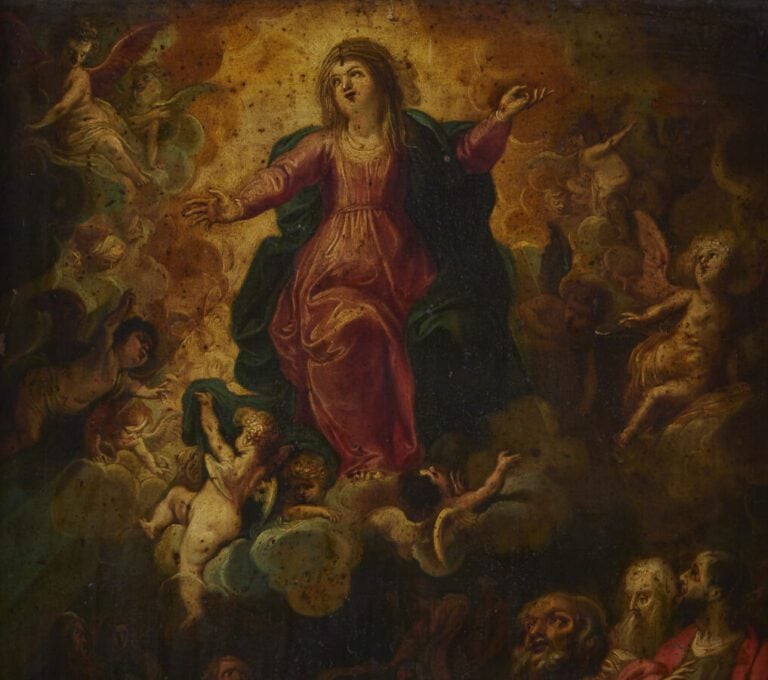 ATTRIBUÉ À FRANS WOUTERS (1612 - 1659) - « L'Assomption de la Vierge » - Cuivre…