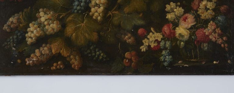 ATTRIBUÉ À GIUSEPPE VICENZINO - (1662 - APRÈS 1700) - « Nature morte aux raisin…