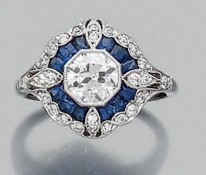 BAGUE en platine (mi