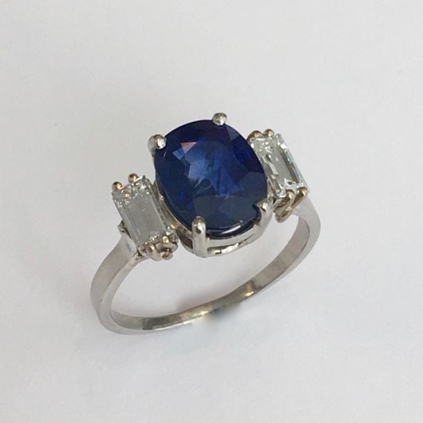 BAGUE en platine (mi