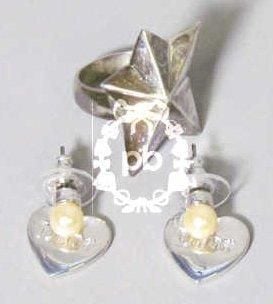 BAGUE étoile en argent (signée