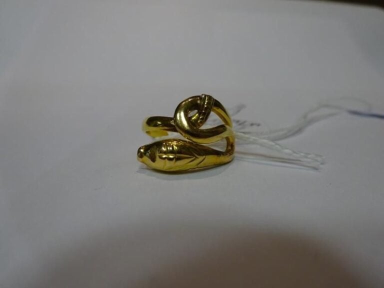 Bague serpent en or jaune 18k (750°/00