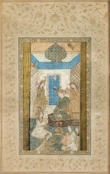Bahram Gur dans le pavillon à la coupole bleue
