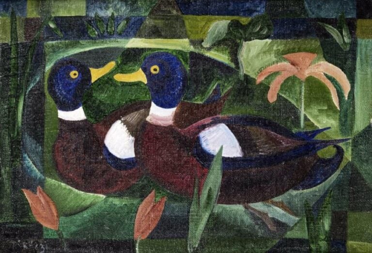 Basil Ivan RAKOCZI (1908-1979) Canards Huile sur toil