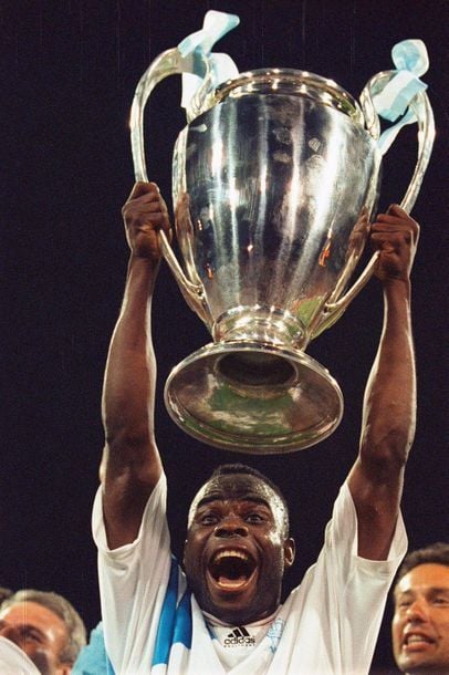 Basile Boli, OM-AC Milan - Ligue des champions 1993 © Jean-Claude Pichon /L'Équipe 26 mai 199